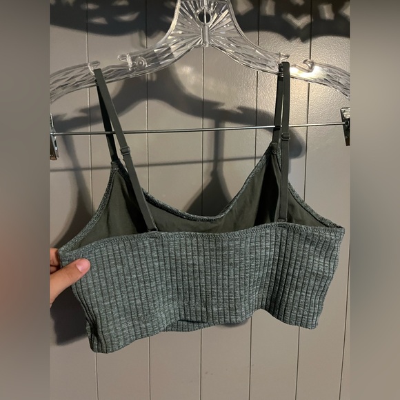 Aerie Green Ribbed Bralette - Picture 3 of 3